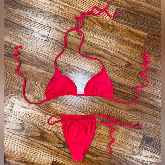 Cyber Red Bikini Set - Picture 1 of 1